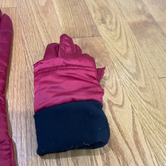 Eddie Bauer Red Nylon Goose Down Gloves, Size L/XL - Picture 3 of 4
